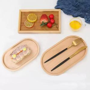 Solid wood tableware, wooden plates, beech wood oval <b>trays</b>, mini solid wood <b>dinner</b> plates, children's beech wood <b>dinner</b> plates, - Product Image 2