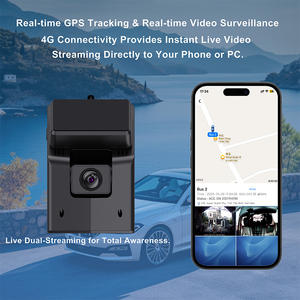 Caméra embarquée double objectif 4G LTE pour voitures avec application WiFi, moniteur en direct, suivi GPS, emplacement pour carte SIM intégré - Product Image 4