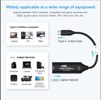 Carte de capture vidéo 4K 30Hz HDTV USB 2.0 USB 3.0 Type C Gris pour MacBook PC Jeu pour Enregistrement DVD Caméra Boîtier Audio & Vidéo