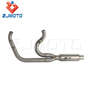 Knalpot hemat berat 18LBS untuk sepeda motor 2-In-1 pipa knalpot untuk Harley Softail pengendara rendah S/ST/Street Bob/Fat Bob/Slim 2018-2025 - Product Image 4
