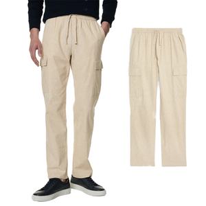 Pantalon en lin élastiqué de haute qualité, facile à porter, pour hommes – Vente chaude - Product Image 1