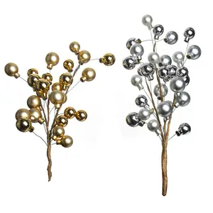 Boule d'arbre de Noël de conception moderne de bouquet de ménage de ruban d'or mignon coloré pour la décoration de cadeau