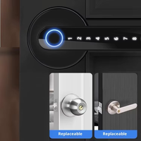 Serrure intelligente en alliage d'aluminium, WiFi, application Tuya, empreinte digitale, mot de passe, carte-clé, serrure de porte, porte en bois de bureau