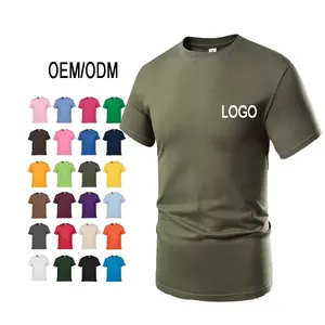 Camisetas estampadas personalizadas baratas gráficas OEM a granel lavadas com ácido preço baixo 150 160 170 180 gsm tecido de algodão fornecedor da China