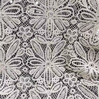 Nouveau design, tissu brodé pour filles, blanc, doux, à œillets, 430 g/m², poids moyen, respirant, tissé, couleur personnalisée, sur commande