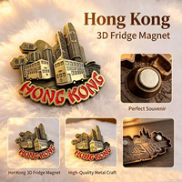 Aimant de réfrigérateur 3D en métal de Singapour, marque Merlion, design classique, artisanat métallique de haute qualité, souvenir de voyage durable, plaqué