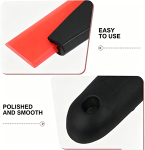 Raclette en caoutchouc rouge robuste pour le bricolage – Outil pour le nettoyage des joints de carrelage, le décapage des taches d'eau sur le verre et le lissage du papier peint - Product Image 5