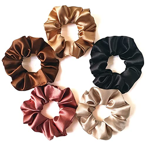 Chouchous de luxe en satin de soie pour femmes - Élastiques doux pour cheveux sans abîmer les mèches - Accessoires capillaires en gros pour salons et boutiques - Product Image 1
