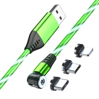 540 Isi Daya Malam Gelap Berputar Magnetis Kabel USB 3 In 1