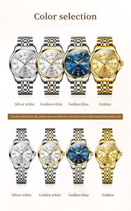 Reloj de Pulsera OLEVS 3620 de Diseño Elegante y Personalizado para Parejas, con Correa de Acero Inoxidable, Resistente al Agua y con Calendario - Product Image 6