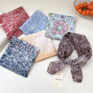 Petit foulard carré respirant 65x65cm pour <span class=keywords><strong>femme</strong></span>, léger, printemps-été, écharpe de cou, tour de cou toutes saisons, foulard étudiant - Product Image 2
