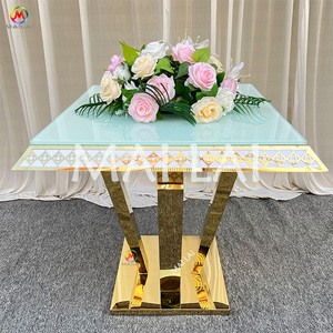 Sang trọng trang trí đám cưới vàng thép không gỉ cơ sở bánh cưới Bảng - Product Image 3