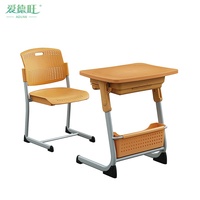 Chaise de bureau scolaire individuelle durable en promotion, réglable en hauteur, avec cadre ergonomique, fournie directement par l'usine pour les projets scolaires mondiaux