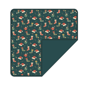Couverture double face en bambou douce pour bébé, motif chat de Noël et houx, idéale comme <span class=keywords><strong>cadeau</strong></span> ou pour emmailloter ou envelopper bébé dans la poussette - Product Image 2