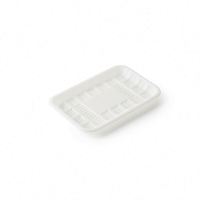 Plateau alimentaire jetable biodégradable en amidon de maïs 20,3x20,3cm