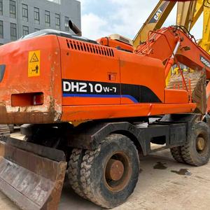 Excavatrice sur pneus d'occasion Doosan DH210W-7, peinture d'origine, bon état et prix bas, excavatrice sur pneus de 21 tonnes, prête à être expédiée - Product Image 6