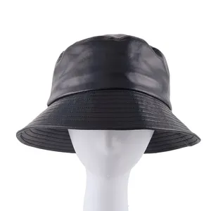 Custom Black Heren En Dames Lederen Visser Cap Emmer Hoeden