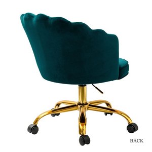 Chaise de salon et de bureau pivotante en velours, <span class=keywords><strong>fauteuil</strong></span> de bureau moderne et de loisirs - Product Image 3