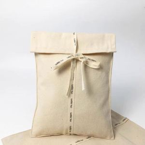 Pochette en coton personnalisée avec impression de logo, sac d'emballage cadeau, pochette à bijoux, enveloppe postale, sac à rabat - Product Image 6