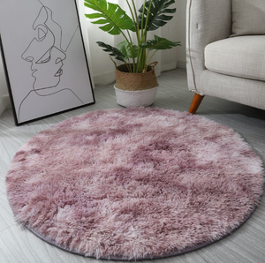 Alfombra Redonda Moderna de Pelo Sintético de Imitación de Piel de Conejo, Antideslizante, de Pelo Largo, para Dormitorio, Pasillo, Hogar, Viajes y Camping - Product Image 6