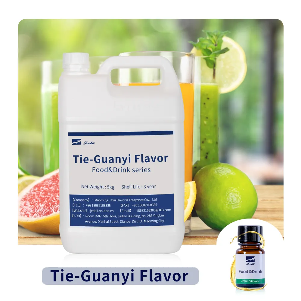 Óleo personalizado ODM de sabor super-concentrado Tie Guanyi para tabaco, líquido, alimentos, bebidas e especiarias, óleo aromático e fragrância