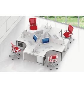 ที่มีคุณภาพสูงที่ดีที่สุดพาร์ทิชันกุฏิสำนักงาน4คน + เวิร์กสเตชันขนาดที่กำหนดเองสี - Product Image 2