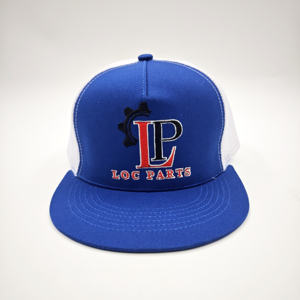 Casquette Trucker Structurée Personnalisable OEM ODM à Visière Plate en Maille Broderie Toile Motif Feuille Tropicale pour Cyclisme et Sports de Plein Air - Product Image 2