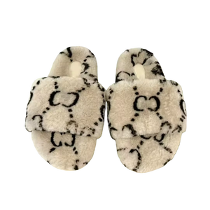 Chaussons de luxe de créateur, qualité supérieure, logo personnalisé, chaussons en fourrure tendance, baskets, chaussons rétro chauds en peluche de créateur - Product Image 4
