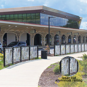 Barandilla <span class=keywords><strong>de</strong></span> Aluminio Decorativa <span class=keywords><strong>de</strong></span> Diseño Moderno con Corte Láser para <span class=keywords><strong>Terraza</strong></span> y Balcón Exterior - Product Image 3