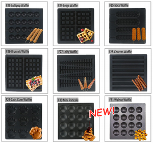 Equipo de Cocina Comercial, Plancha para Waffles Cuadrados con Placas Desmontables, Máquina para Hacer Churros Comercial - Product Image 6