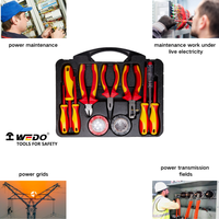 WEDO Alicates de corte diagonal de alta calidad Pelacables 6 ''Llave ajustable Kit de herramientas aisladas S2 Juego de destornilladores magnéticos