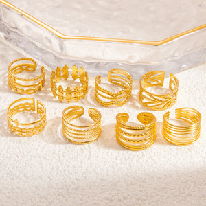 Fashion <b>Rings</b> Geometric Open Top <b>Titanium</b> Steel Unisex Jewelry Gift Yiwu Origin - Product Image 1