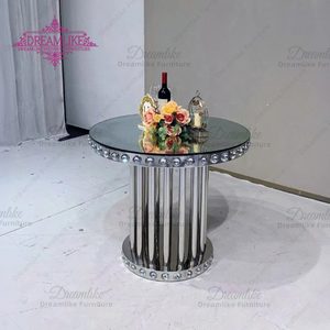 <span class=keywords><strong>Tabouret</strong></span> de <span class=keywords><strong>bar</strong></span> rond de luxe en acier inoxydable et table pour événements modernes <span class=keywords><strong>Bar</strong></span> haut de café en or noir Design contemporain pour hôtel - Product Image 1