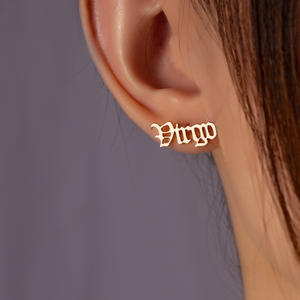 Hainon-pendientes de botón del zodiaco para mujer y niña, joyería, regalo de cumpleaños, 12 - Product Image 3