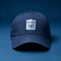 Casquette de baseball en tissu imperméable bleu marine, broderie, réglable, unisexe, protection solaire, taille ajustable, randonnée, camping, casquette de sport