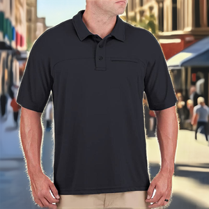 Camisas de Algodón Bordadas Antiarrugas para Hombre, Tallas Grandes, Manga Corta, Cierre de Botones, Diseño Elegante Personalizable - Product Image 2