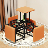 Pouf Moderne 5-en-1 Rubik's Cube : Chaise, Ottomane et Repose-Pieds Modulable