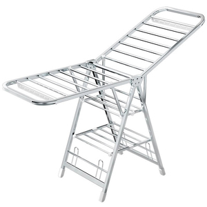 Sanipro thép không gỉ cánh hình đa thanh đóng mở máy sấy Kệ di động có thể điều chỉnh quần áo trẻ em khăn Quilt khô giá - Product Image 6