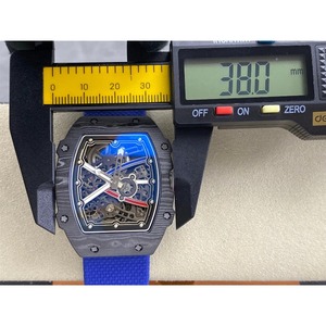 Reloj mecánico personalizado de alta calidad con movimiento Vacheron Constantin, esqueleto de carbono blanco NTPT, azul, 38 mm - Product Image 6