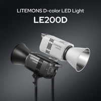 Nouvelle lampe LED Godox LITEMONS LE200D de couleur blanche, éclairage vidéo COB pour la photographie, les vidéos courtes, le cinéma et le streaming en direct