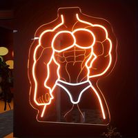 Enseigne au néon pour hommes et femmes Sexy Lady lumière LED acrylique Transparent personnalisable fête d'anniversaire enseigne au néon décoration murale enseigne à LED