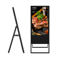 Kiosque à écran tactile vertical ultra-fin sur pied, affichage numérique LCD pour la publicité d'eau en intérieur, centres commerciaux