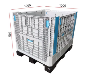 ארגז משטחים גדול מפלסטיק, מיכל מתקפל להובלה חוזרת - Product Image 2