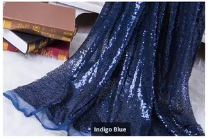 100% ポリエステル3mm刺繍レーススパンコールメッシュ生地新しいドレスウェディングニットテクニック男の子用女の子用バッグ - Product Image 2