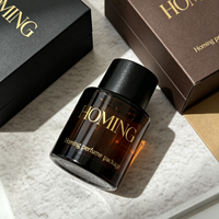 Botol Parfum Kosong Unik Hitam Mewah 100ml Botol Parfum Silinder Transparan Kaca Kosong Dengan Kotak