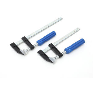 Serre-joint en F Hegun pour le travail du bois, réglable, métrique, en acier, bleu et rouge, outil de fixation rapide - Product Image 2