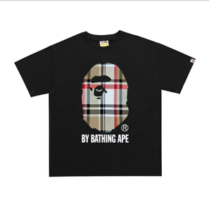 <span class=keywords><strong>Camiseta</strong></span> de punto de algodón 100% de 280 g para <span class=keywords><strong>hombre</strong></span>, cuello redondo, <span class=keywords><strong>manga</strong></span> corta, corte regular, con estampado de logotipo de dibujos animados de mono, 1.5 Formal - Product Image 1