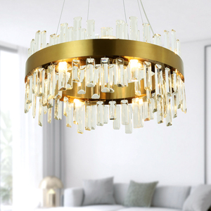 Luminaire suspendu LED élégant, lustre en cristal de luxe pour salon, chambre à coucher - Product Image 4