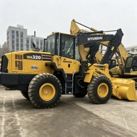 Chargeuses sur pneus Komatsu WA320-5 d'occasion d'origine japonaise, modèles WA300-1, 320-3, 320-5, chargeuses frontales d'occasion à prix réduit en promotion