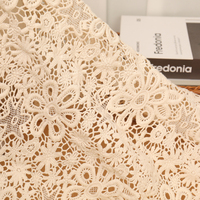 Dentelle brodée douce en voile français blanc 100 % coton, soluble dans l'eau, pour robe de soirée, prix de gros compétitif, personnalisable 2024